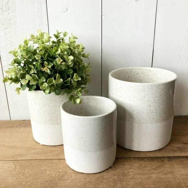 Textured Cream Vase Set Of 3 - Image 3