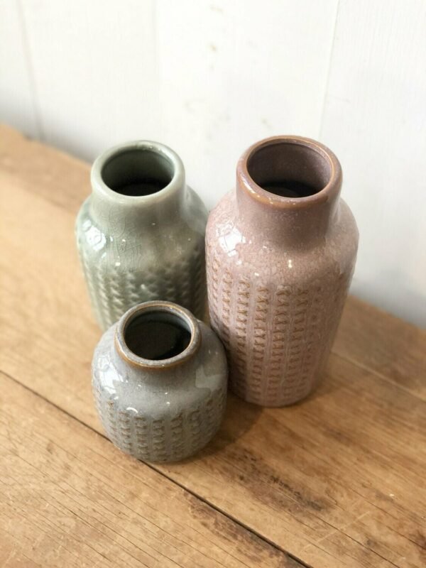 Multi - Colored Bottle Vases Set of 3 - Image 2