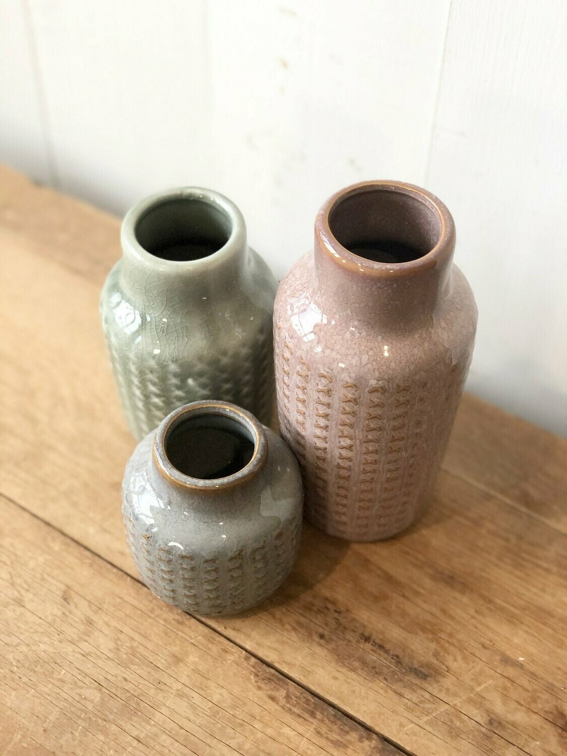 Multi - Colored Bottle Vases Set of 3 - Image 2