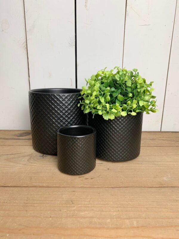 Black Patterned Pots - Image 4