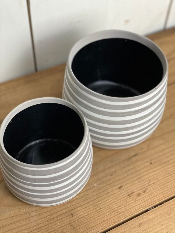Stripe Pottery Vases - Image 2