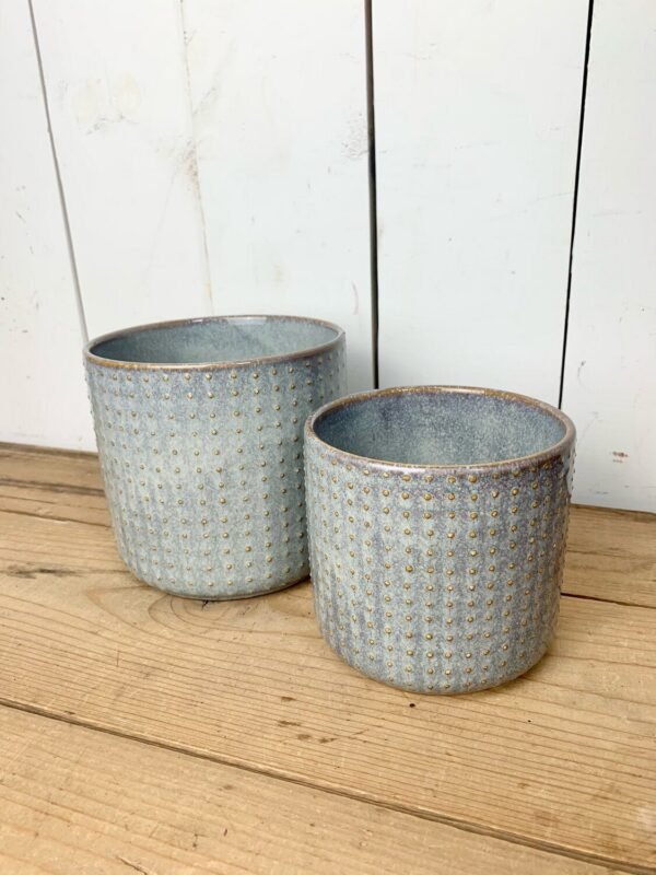 Blue/Grey Ceramic Pots - Image 2