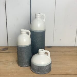 Two-Toned Textured Jug Vases