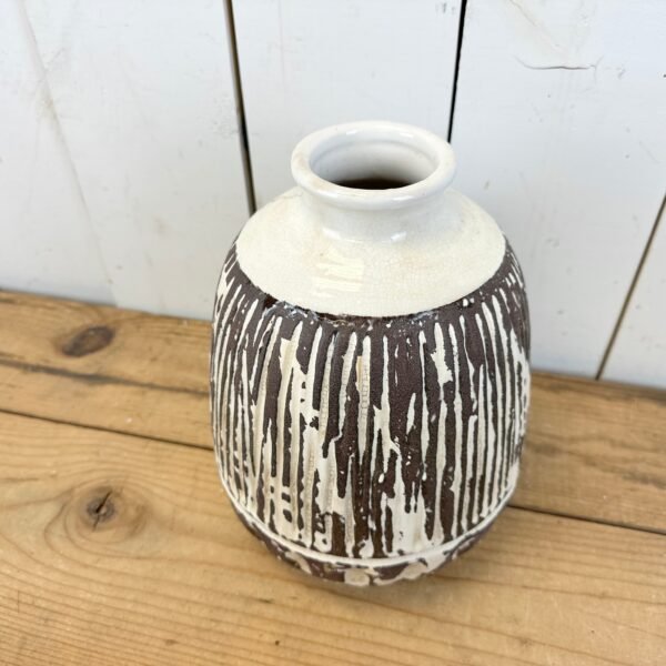 Brown and Cream Vases - Image 5
