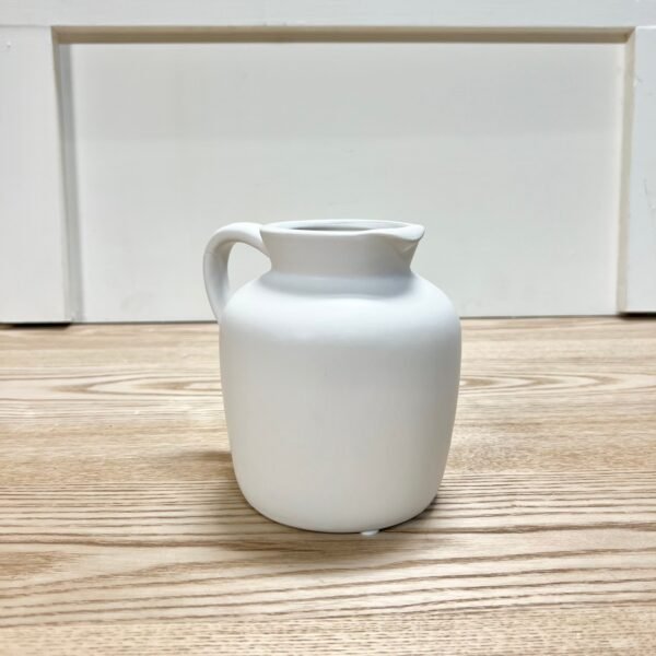 White Ceramic Pitcher - Image 3