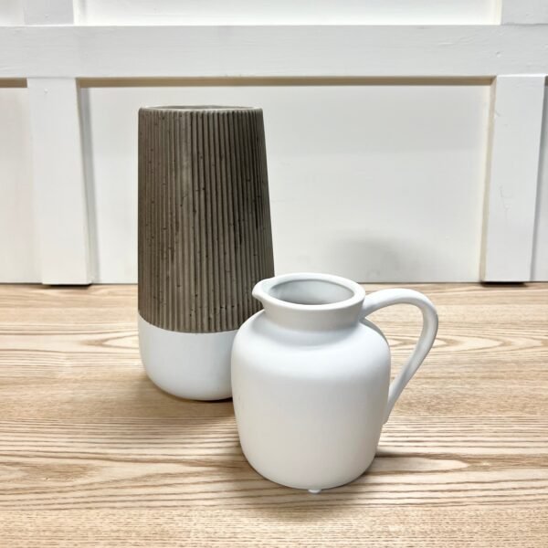 White Ceramic Pitcher - Image 4