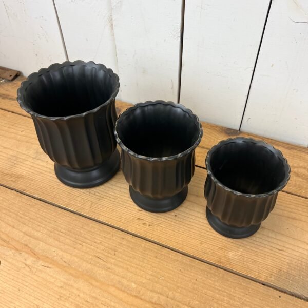 Black Fluted Urns - Image 5