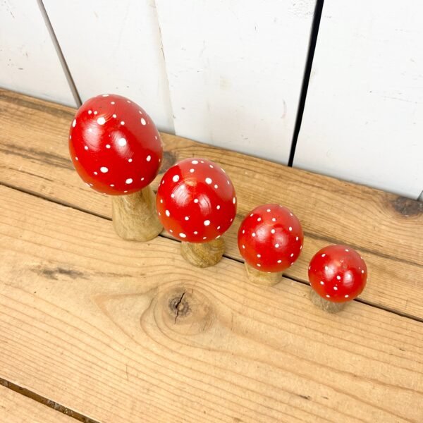Red and White Polka Dot Mushrooms - Image 2