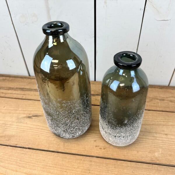 Blue Iridescent Textured Vases - Image 2