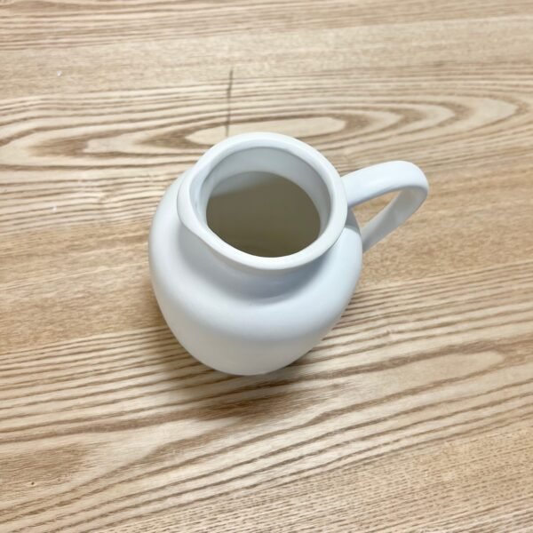 White Ceramic Pitcher - Image 2