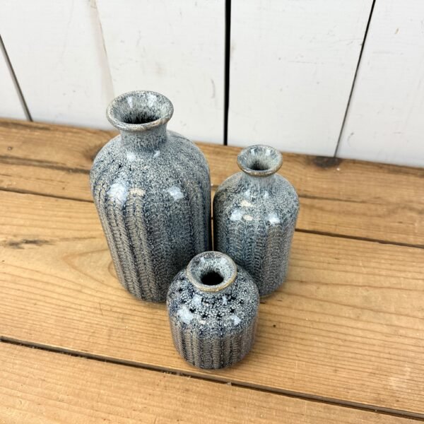 Stoneware Blue Bottle Vases - Image 4