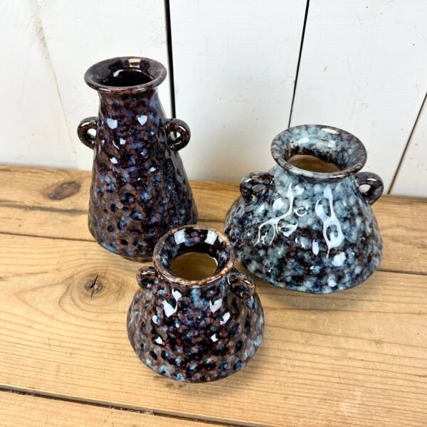 Blue/Purple Vases with Handles - Image 2