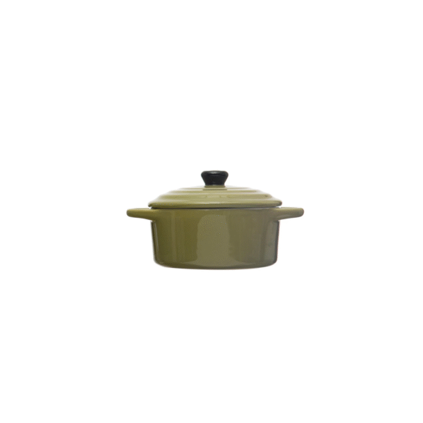 Stoneware Mini Baker w/ Lid - 1 cup, 4 Colors - Image 3