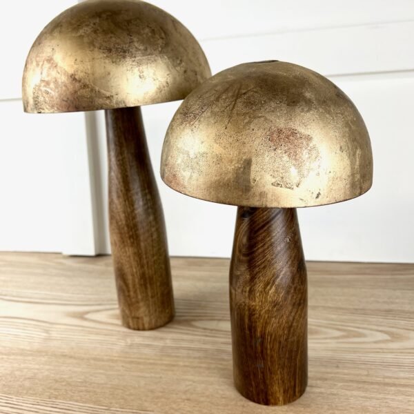 Gold Metal Top Mushrooms, two sizes available - Image 2