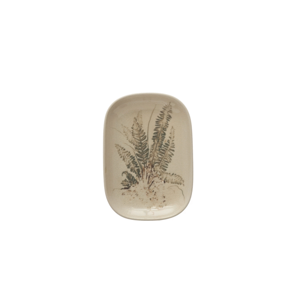 Debossed Stoneware Dish, 4 Styles - Image 2