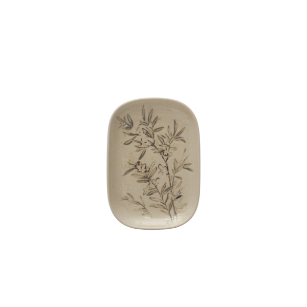Debossed Stoneware Dish, 4 Styles - Image 3