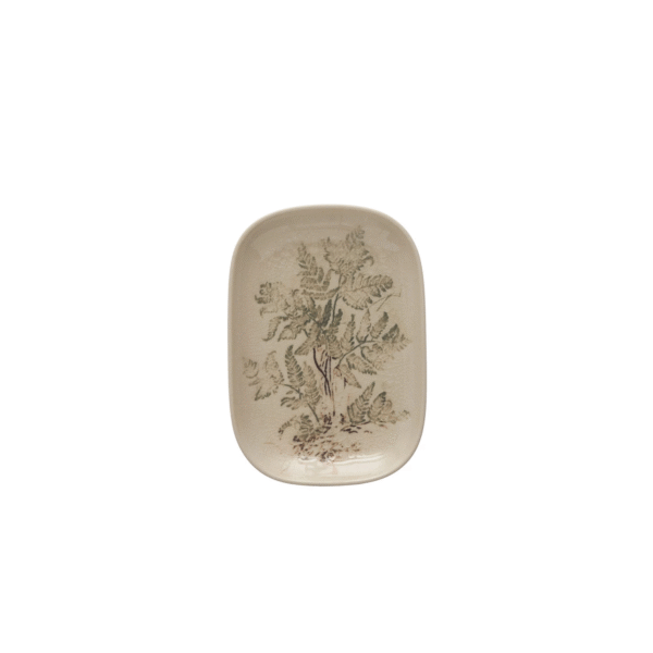 Debossed Stoneware Dish, 4 Styles - Image 4