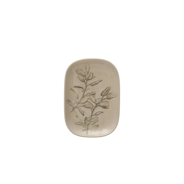 Debossed Stoneware Dish, 4 Styles - Image 5