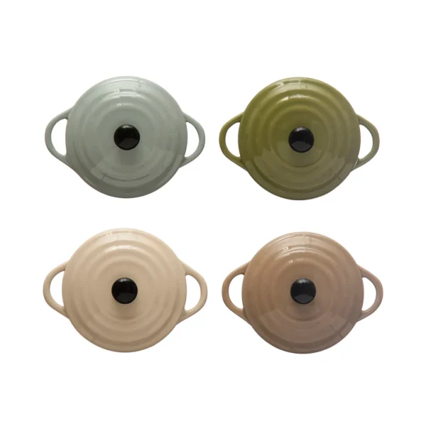 Stoneware Mini Baker w/ Lid - 1 cup, 4 Colors - Image 10
